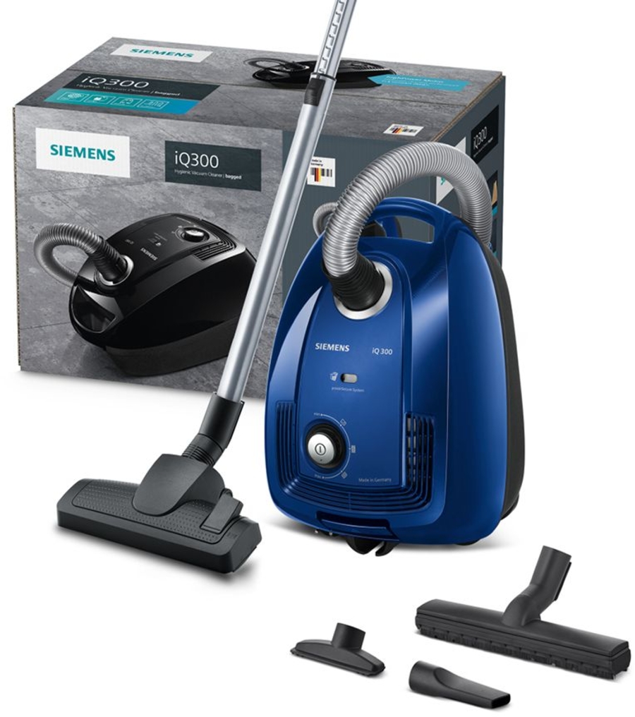 Siemens VSC3320 iQ300 Bodenstaubsauger mit Beutel blau 