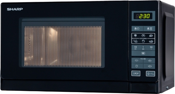 Sharp R242BKW Mikrowelle 20L 800W schwarz 