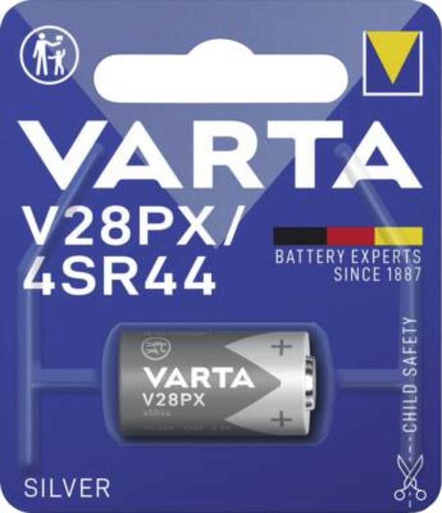 Varta V28PX (4SR44)Fotobatterie Fotobatterie V28PX Fotobatterie 4SR44 Silberoxid 145 mAh 6.2 V 