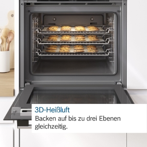Bosch HBG579BS0  Serie | 6 Einbau-Backofen 60 x 60 cm Edelstahl Pyrolyse-Selbstreinigung