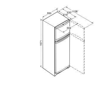 Liebherr CTel 2931 Kühl-Gefrierschrank mit SmartFrost Edelstahl 157cm