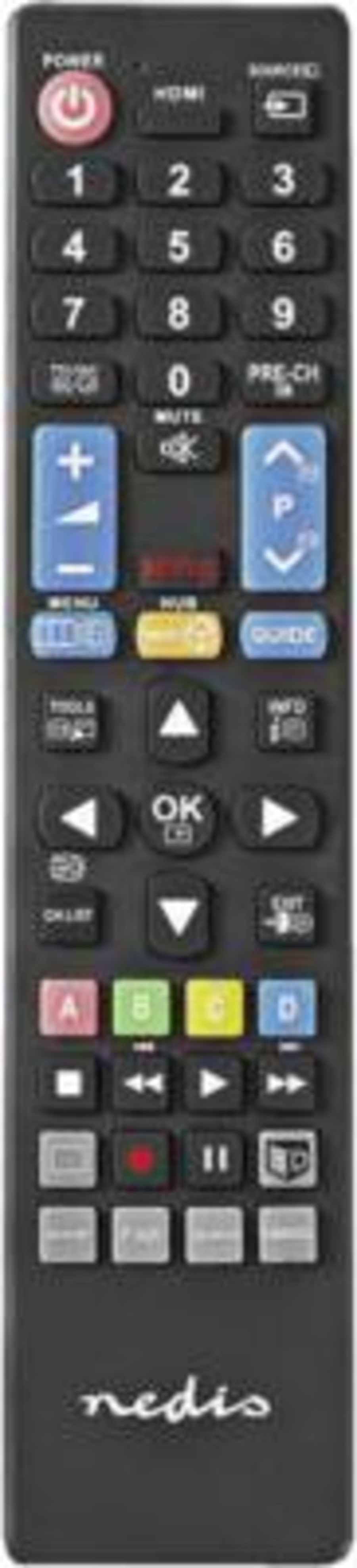 Nedis TVRC41SABK Samsung Fernbedienung Infrarot | Schwarz Passend für: Samsung | Fest | 1 Gerät |