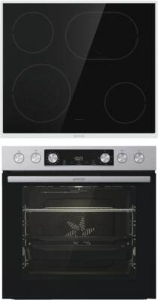 Gorenje Easy Heißluft Set 2 Herd-Set Edelstahl BCS6737E06X + ECD634X