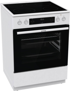 Gorenje GECS6C70WPA  Standherd mit Glaskeramik-Kochfeld weiß 60 cm