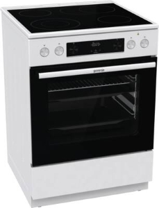 Gorenje GECS6C70WPA  Standherd mit Glaskeramik-Kochfeld weiß 60 cm