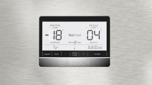 Bosch KGN86AIDR Kühl-Gefrierkombination Stand NoFrost,VitaFresh  plus,Edelstahl-Grau 86 cm Breit,631 Liter