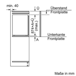 Bosch KIR21VFE0 Einbau-Kühlschrank  Flachscharnier 88cm  35dB(A) 
