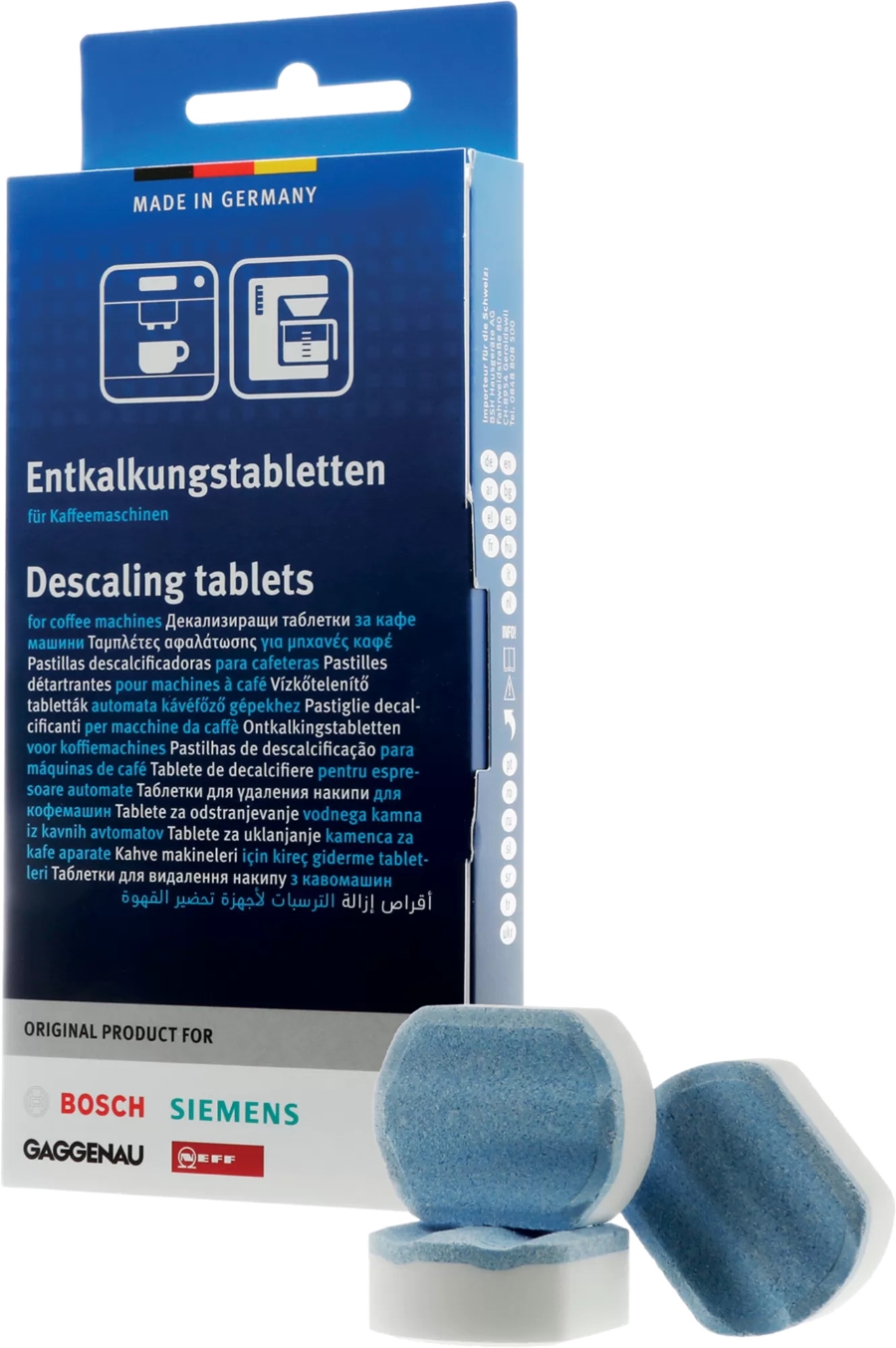 Bosch 00311975  Entkalkungstabletten passend für  für Kaffeemaschinen 3 x 36g