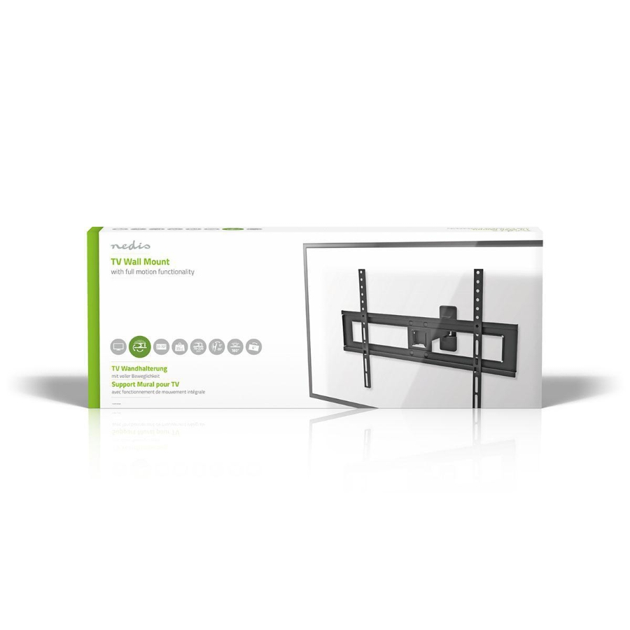 Nedis TVWM1450BK Vollbewegliche-TV-Wandhalterung 37-70 " | maximal unterstützes Bildschirmgewicht: 35 kg 