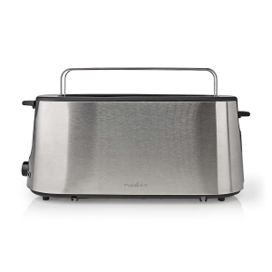 Nedis KABT310EAL Toaster Edelstahl Serie | 1 Steckplätz | Bräunungsstufen: 6 