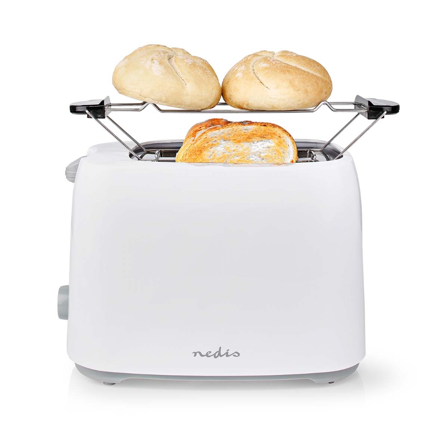 Nedis KABT250EWT Toaster 2 Steckplätze | Bräunungsstufen: 7 |