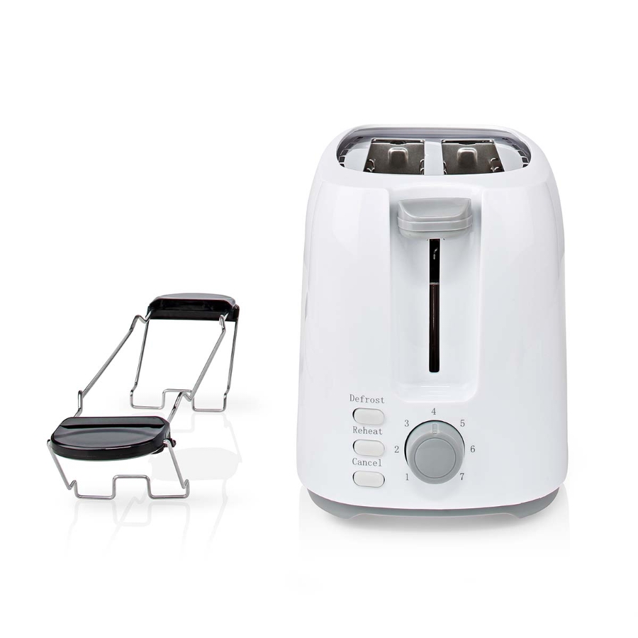 Nedis KABT250EWT Toaster 2 Steckplätze | Bräunungsstufen: 7 |