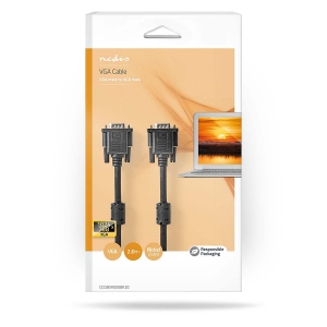 Nedis CCGB59000BK20 VGA-Kabel 2.00m VGA Stecker | VGA Stecker | Vernickelt 
