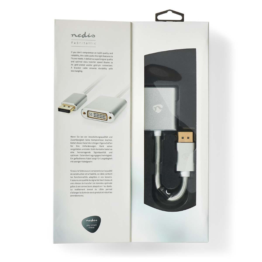 Nedis CCTB3725A0AL02 Displayport-Kabel DisplayPort Stecker | DVI-D 24+1-Pin Buchse | 1080p 