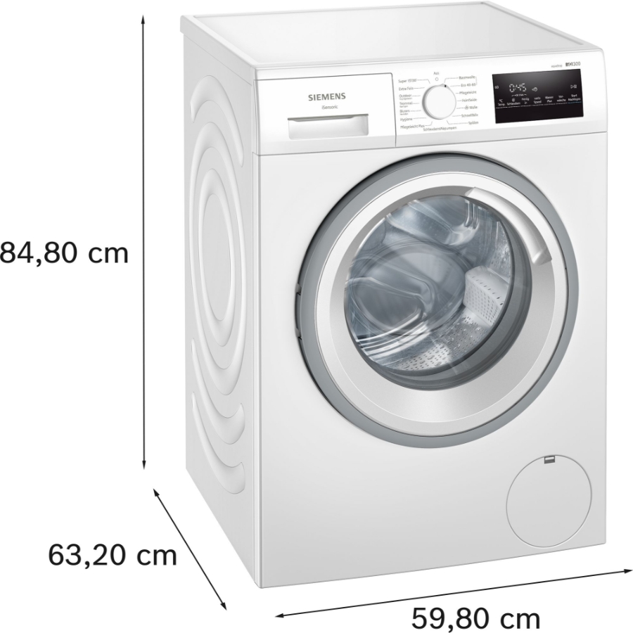 Siemens WM14NK03 iQ300, Waschmaschine, Frontlader, 8 kg, 1400 U/min. 