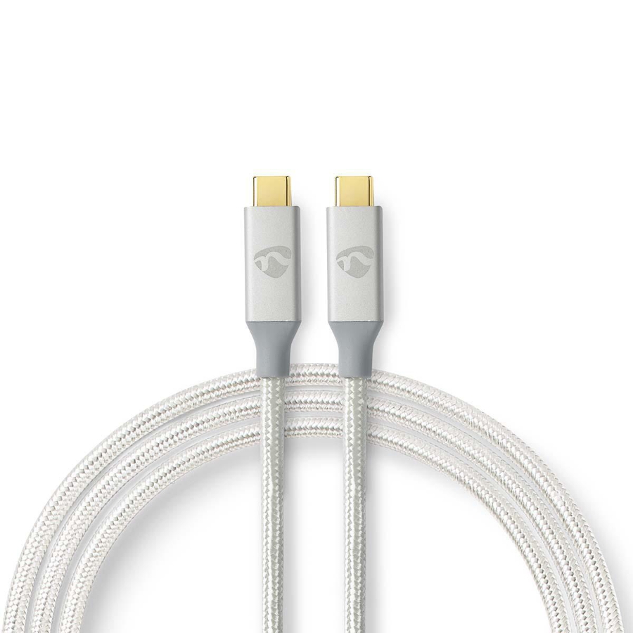 Nedis CCTB64020AL10 USB-Kabel USB 3.2 Gen 2x2 | USB-C™ Stecker | USB-C™ Stecker | 100 W