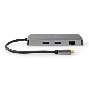 Nedis CCBW64250AT02 USB Multi-Port-Adapter USB 3.2 Gen 1 | USB-C™ Stecker | Micro SD / RJ45 Buchse /