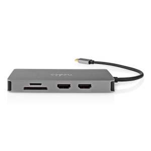 Nedis CCBW64250AT02 USB Multi-Port-Adapter USB 3.2 Gen 1 | USB-C™ Stecker | Micro SD / RJ45 Buchse /