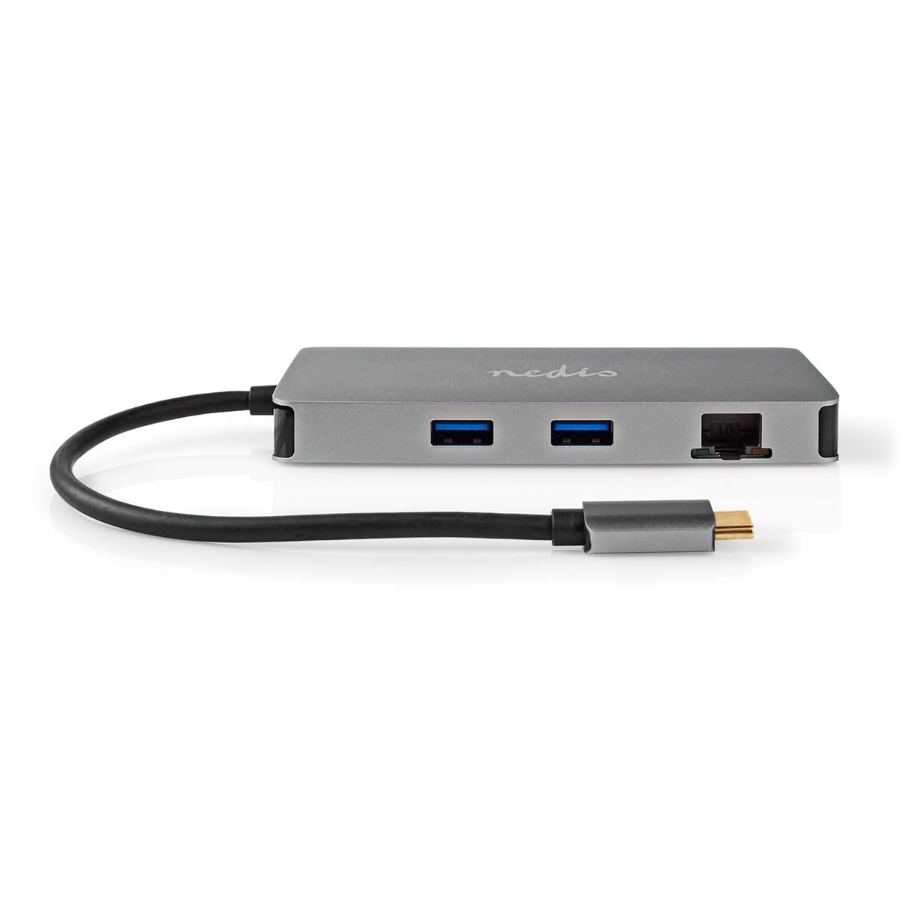 Nedis CCBW64250AT02 USB Multi-Port-Adapter USB 3.2 Gen 1 | USB-C™ Stecker | Micro SD / RJ45 Buchse /