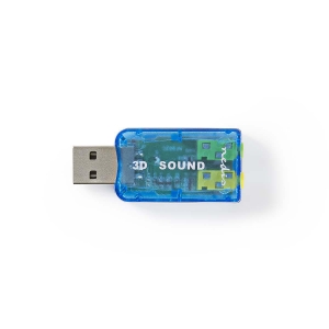 Nedis USCR10051BU Soundkarte 5.1 | USB 2.0 | Mikrofonanschluss: 1x Headset Verbindung: 3.5 mm Male