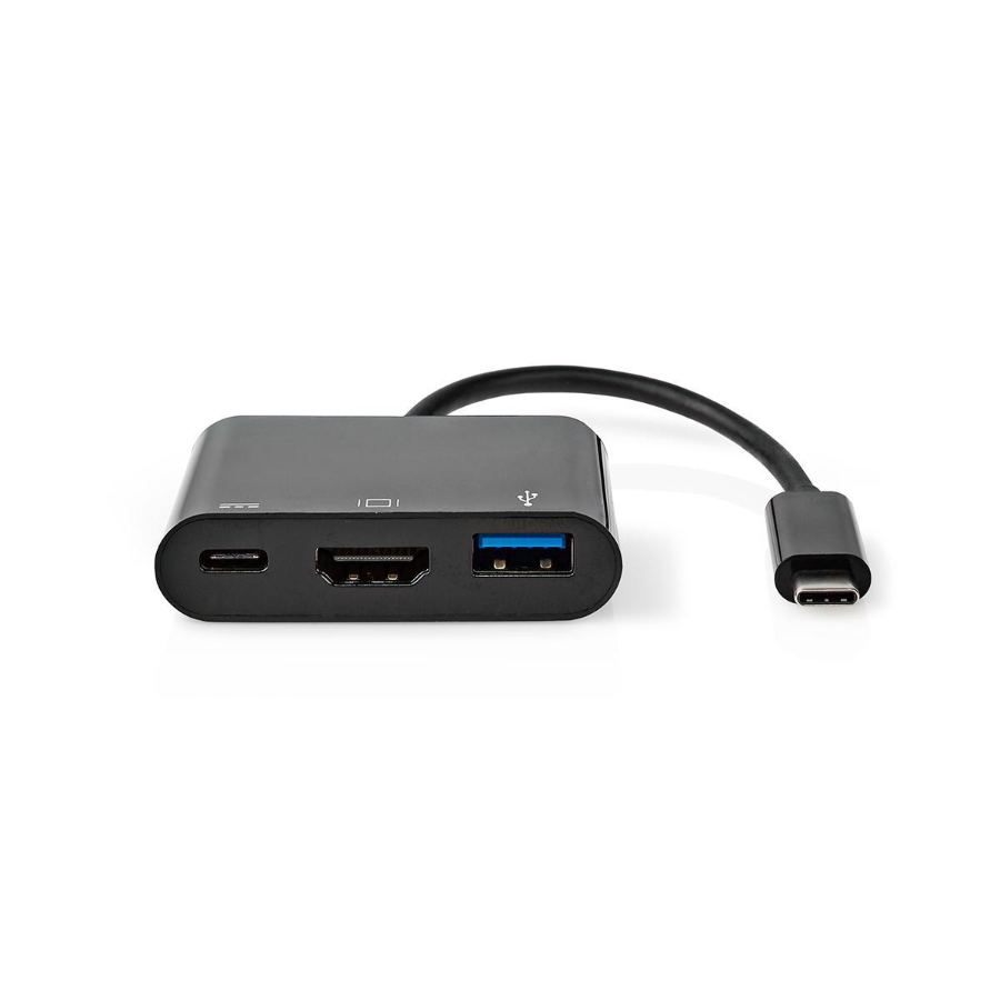 Nedis CCGT64765BK02 USB Multi-Port-Adapter Schwarz USB 3.1 | USB-C™ Stecker | HDMI™ Ausgang / USB-A Buchse