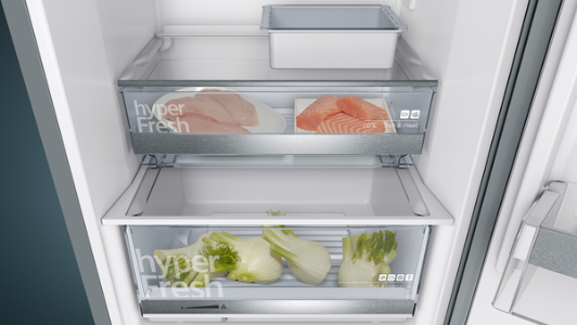 Siemens KG39E8IBA Q500 Stand Kühl- Gefrierkombination, 60cm, 343L antiFingerprint, lowFrost, bottleRack, Edelstahl