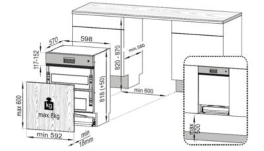 Elektrabregenz GI 57180 X Einbau Geschirrspüler teilintegriert 60 cm mit Besteckschublade