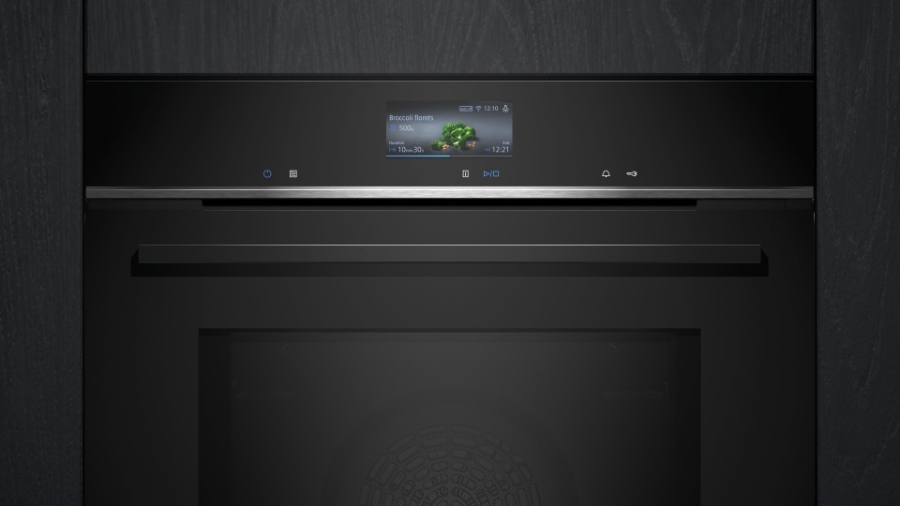 Siemens HM776GKB1 iQ700 Einbau-Backofen mit Mikrowellenfunktion 60cm Gerätemaße (HxBxT): 595 x 595 x 548 mm