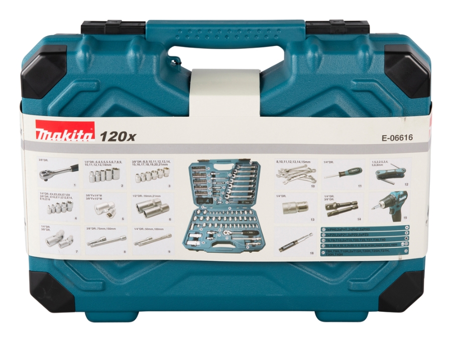 Makita E-06616 Universal Werkzeugset im Koffer 120teilig 
