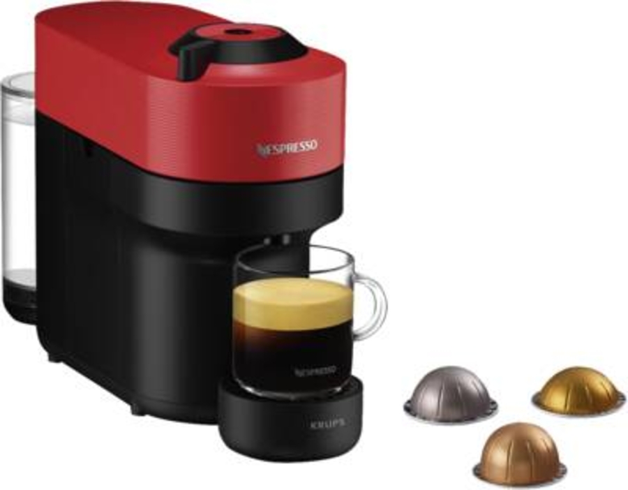 Krups XN9205 Nespresso Vertuo Pop Red Kaffee-Kapselmaschine