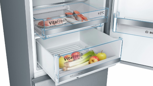 Bosch KGE398IBP Kühl-Gefrierkombination  Edelstahl HxB:201 x 60 cm Edelstahl (mit Antifingerprint)
