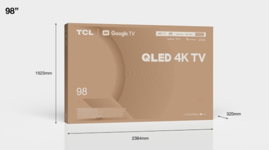TCL 98C735 Flat98 Zoll (248 cm), QLED 4K, SMART TV, Google TV Wireless LAN,Bluetooth,Android Fernseher