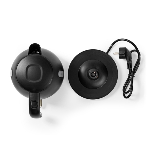 Nedis KAWK300EBK  Wasserkocher 1.0 l | Plastik | Schwarz   Um 360 | Verdecktes Heizelement | Strix® Controller | 