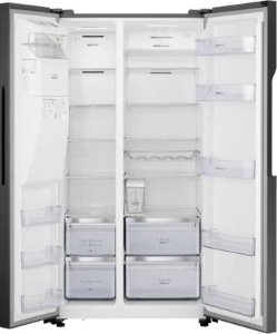Gorenje NRS9EVB Side by Side Schwarz Nofrost mit Wassertank Wasser- und Eiswürfelspender mit Crushed-Ice-Funktion