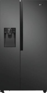 Gorenje NRS9EVB Side by Side Schwarz Nofrost mit Wassertank Wasser- und Eiswürfelspender mit Crushed-Ice-Funktion