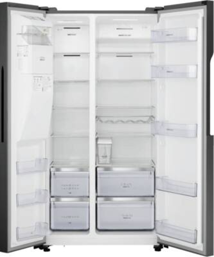 Gorenje NRS9EVB Side by Side Schwarz Nofrost mit Wassertank Wasser- und Eiswürfelspender mit Crushed-Ice-Funktion