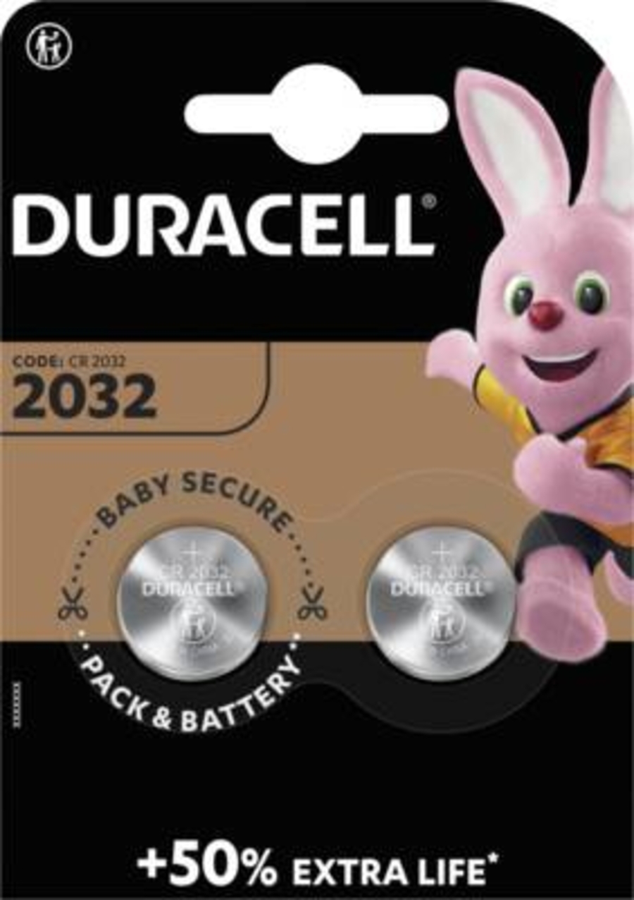 Duracell DL/CR 2032 Knopfzellenbatterie Lithium  2 Stk 