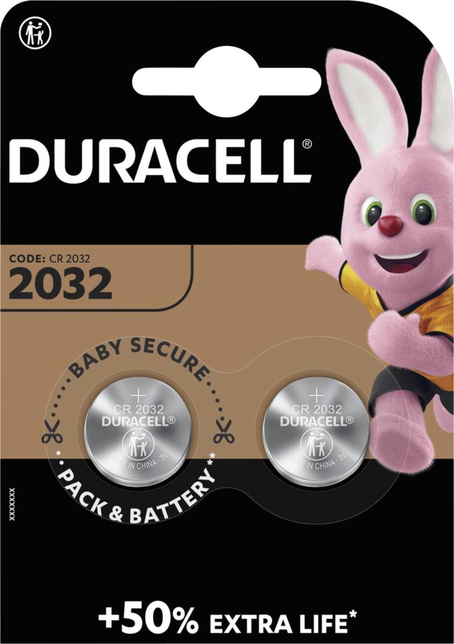 Duracell DL/CR 2032 Knopfzellenbatterie Lithium  2 Stk 