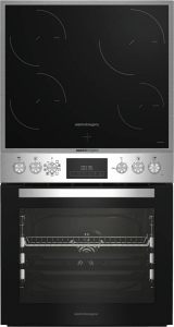 Elektrabregenz HEPMI64090XR Multifunktionsherdset mit 9 Kochfunktionen Pyrolyse mit Induktionskochfeld