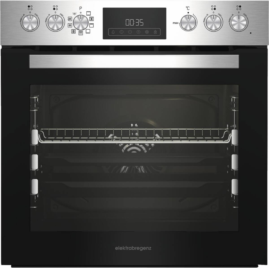 Elektrabregenz HEPMI64090XR Multifunktionsherdset mit 9 Kochfunktionen Pyrolyse mit Induktionskochfeld