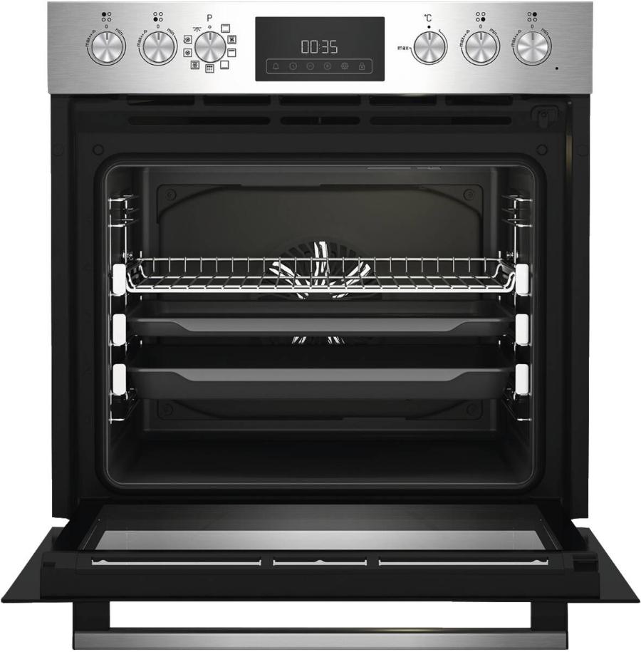 Elektrabregenz HEPMI64090XR Multifunktionsherdset mit 9 Kochfunktionen Pyrolyse mit Induktionskochfeld