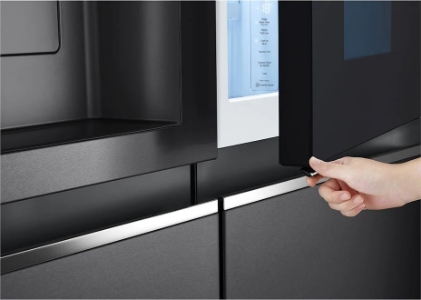 LG GSXV90MCDE  Side-by-Side No Frost Festwasseranschluss Matt Black Steel