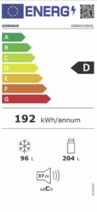 Gorenje ONRK619DOL Kühl-Gefrierkombination Stand grün NoFrost 