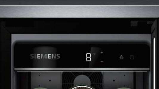 Siemens KU20WVHF0 iQ500 Weinkühlschrank mit Glastür, 82 x 30 cm Schwarz