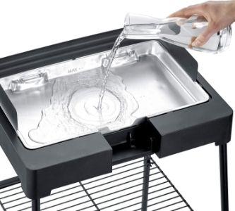 Severin PG8561  Standgrill mit Edelstahl-Grillrost 2.200 Watt Schwarz