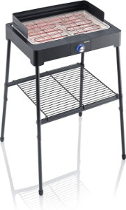 Severin PG8561  Standgrill mit Edelstahl-Grillrost 2.200 Watt Schwarz