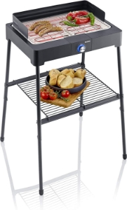 Severin PG8561  Standgrill mit Edelstahl-Grillrost 2.200 Watt Schwarz
