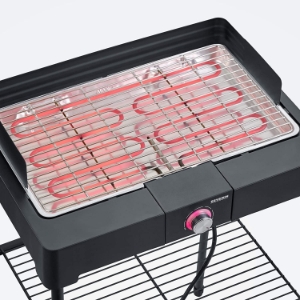 Severin PG8561  Standgrill mit Edelstahl-Grillrost 2.200 Watt Schwarz