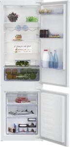 Beko BCHA275K4SN Einbau Kühl-Gefrierkombination weiß  Gemüsefach (Harvestfresh), Schleppscharnier 