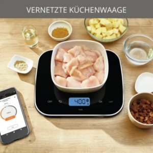 Krups CZ8568 Cook4Me+ Grameez Multikocher schwarz/grau  inkl. vernetzte Küchenwaage ,1600 Watt, 6 Kochstufen,
